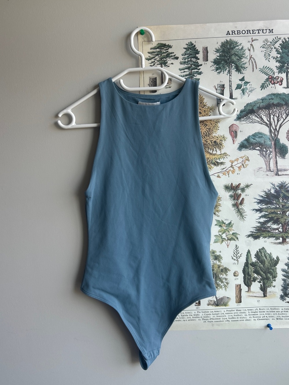 Babaton 90s Contour Sleeveless Bodysuit XS Blue